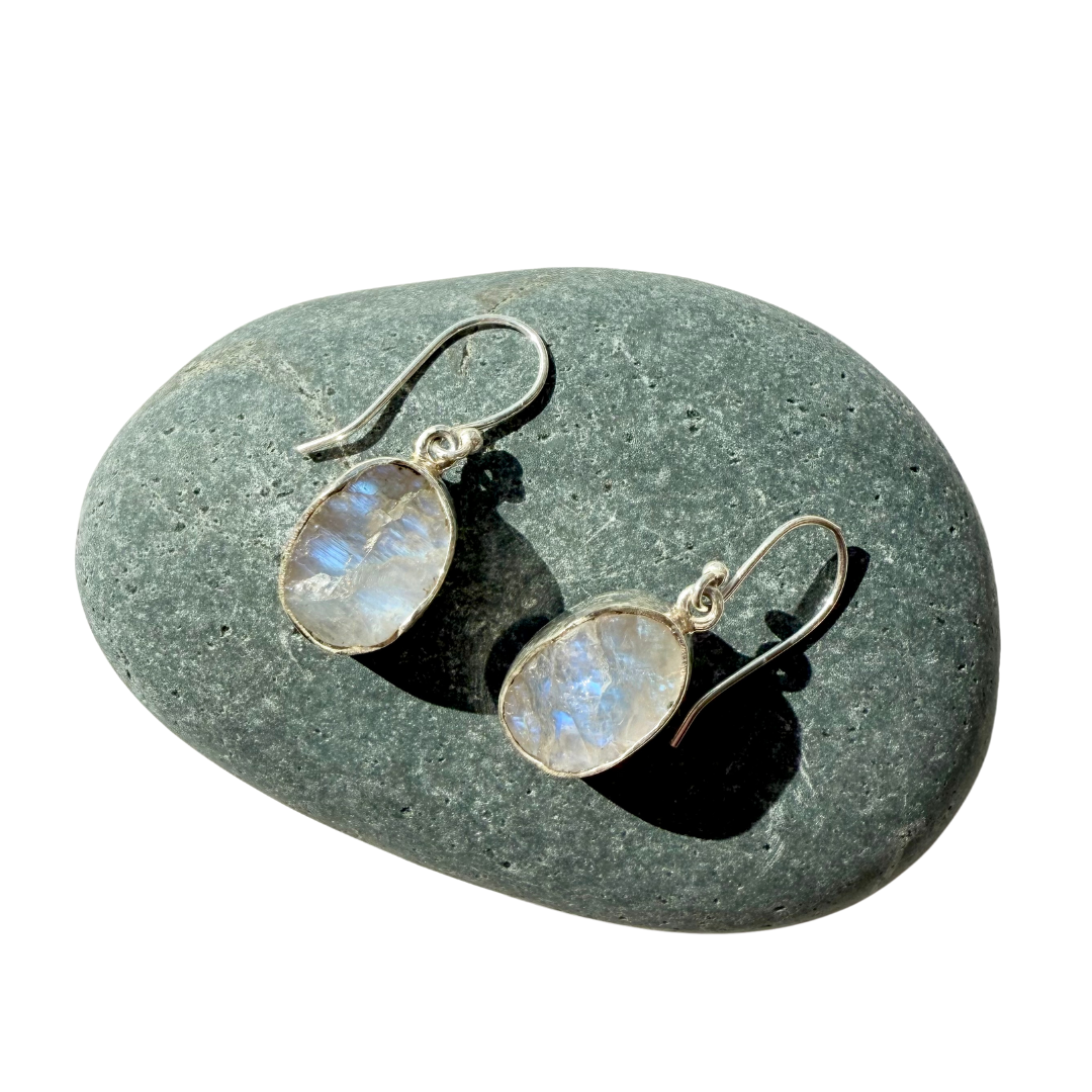 Birchy Bay Raw Moonstone Earrings