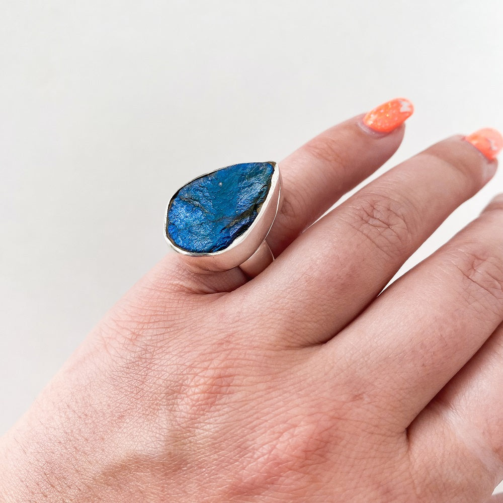 Ragged Harbour Labradorite Ring - Freeform