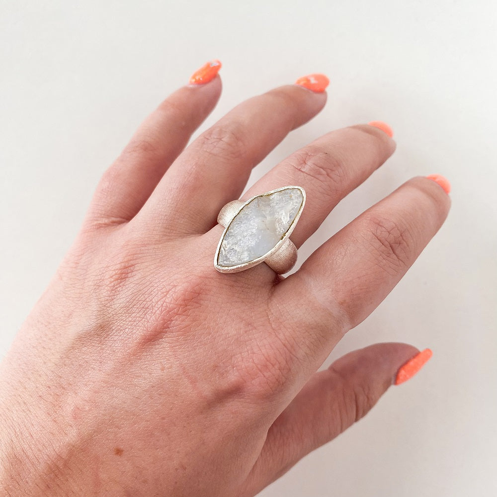 Rough Moonstone Ring - Freeform