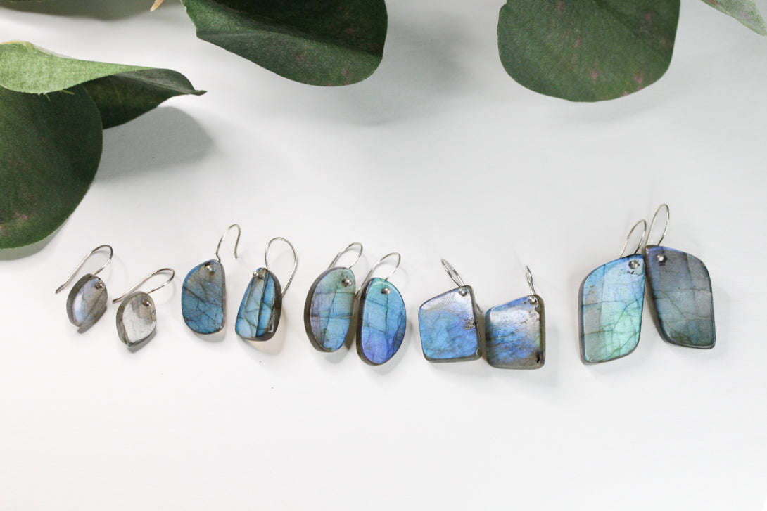 Sally's Cove Slice Labradorite Earrings