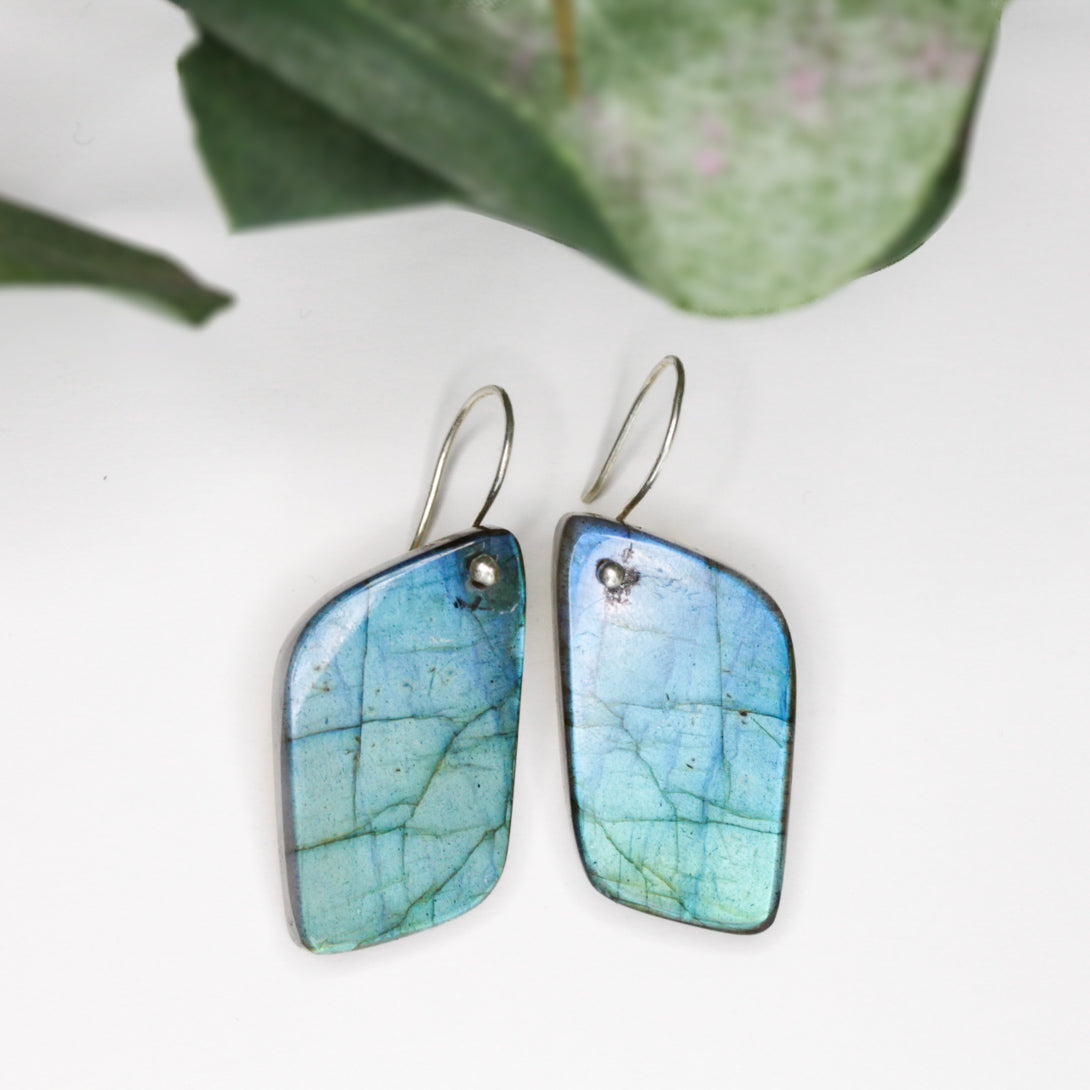 Sally's Cove Large Labradorite Earrings